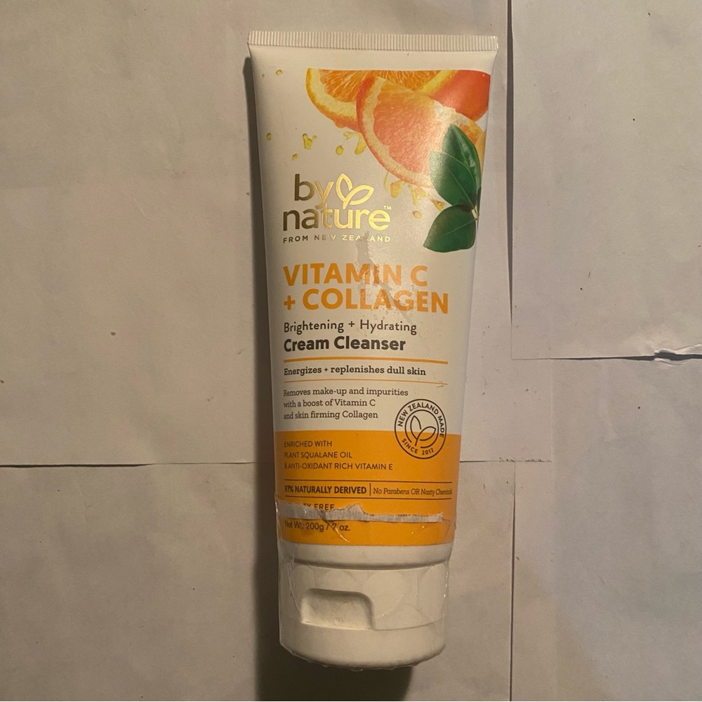 By Nature Vitamin C + Collagen Brightening + Hydrating Cream Cleanser 7 oz